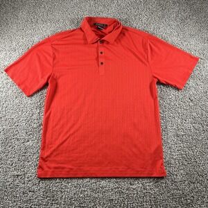 Tiger Woods Platinum‎ Nike Polo Shirt Mens Medium Red Golf Performance Stretch